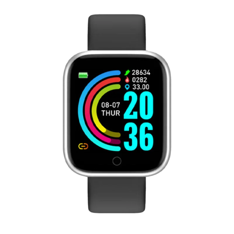 Erkekler Akıllı Saatler Renkli Ekran Bluetooth Kadın Spor Spor Bilezik Sağlık Uyku Monitörü Elektronik Saat Smartwatch Alarm Y68