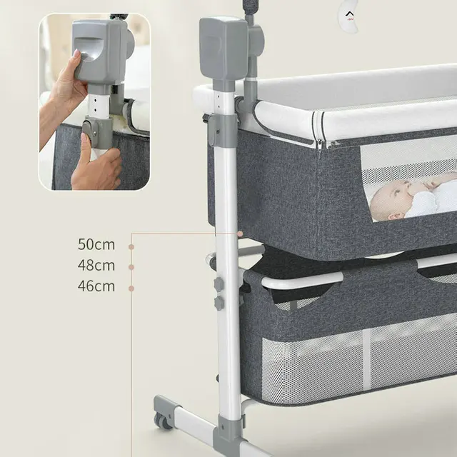 Newborn Electric Cradle Rocking Chair, 3 Timer 5 Swing Modes