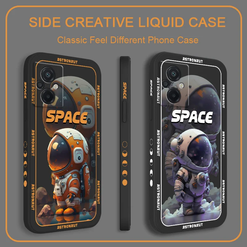 Space Astronaut Liquid Silicone Phone Case – Universal Fit
