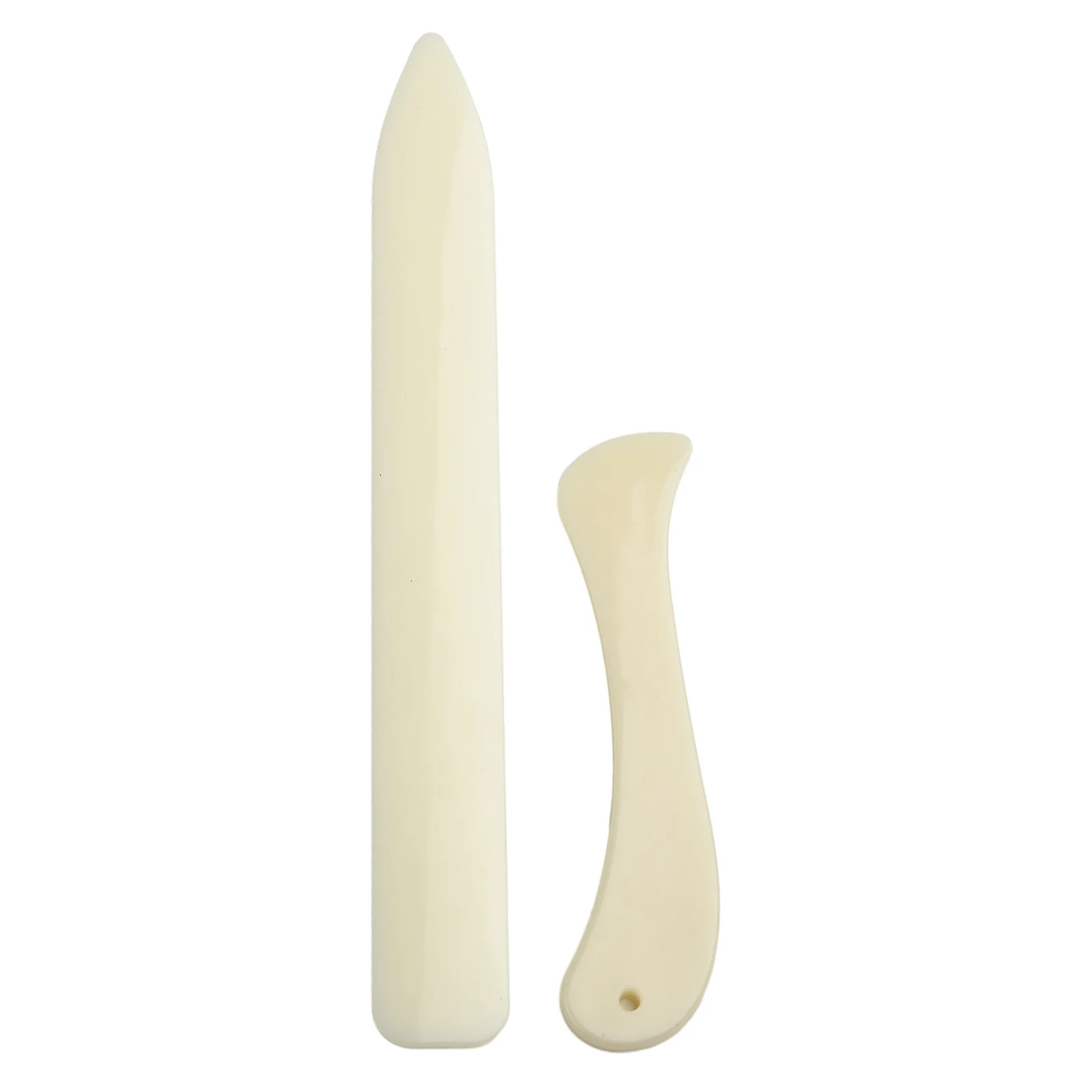 Leather craft tool 2PCS Leather Working Tool Bone shaped Folder Leather Craft Scoring Folding Creasing Edges Paper Plastic Handmade Sewing Tool