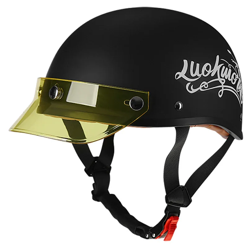 Moto Retro Caschi Protettivi Mezza Faccia Moto Caschi Scooter Caber Casco Para Half 4 Stagioni Casco Capacete