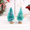 1PC Dollhouse Miniature LED Lighting Mini Artificial Christmas Trees Decorations Festival Snow Frost Xmas Tree Hoarfrost Decor 6
