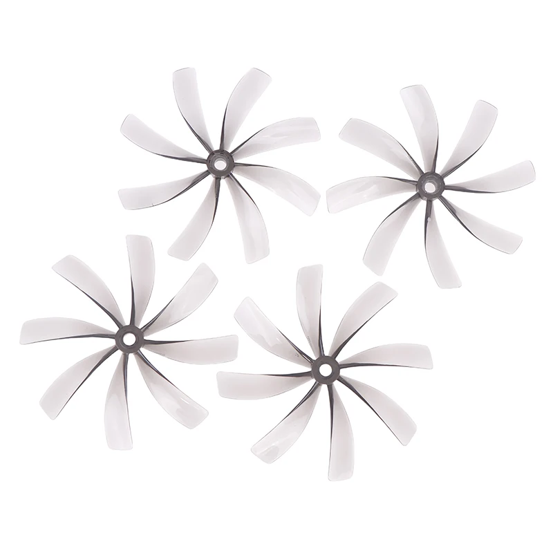 Détail des hélices NEEBRC 8 pales CW CCW pour drones FPV micro, montrant le moyeu et les pales.