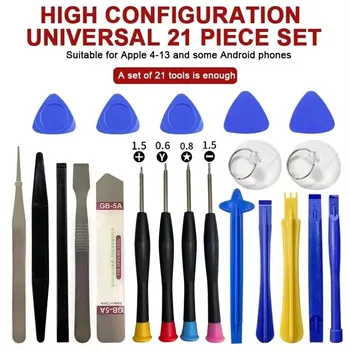 Kit di strumenti di riparazione per telefoni cellulari 21 in 1 per Apple Android Samsung Set kit di smontaggio multifunzione con combinazione di cacciaviti