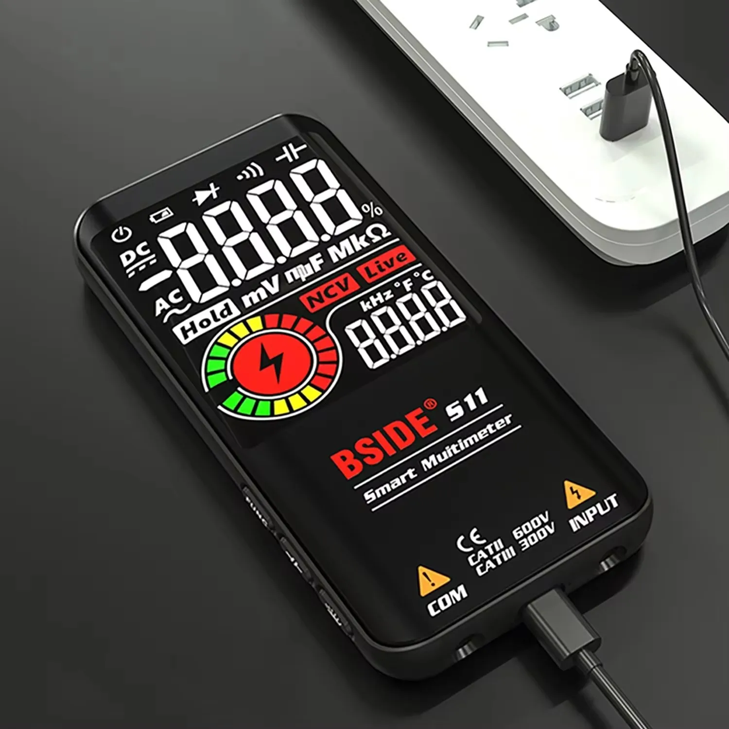 BSIDE S11 S10 Digital Multimeter Electrical Tester USB Charging T-RMS DC AC Voltage Capacitor Ohm Hz NCV Professional Multimeter digital multimeter