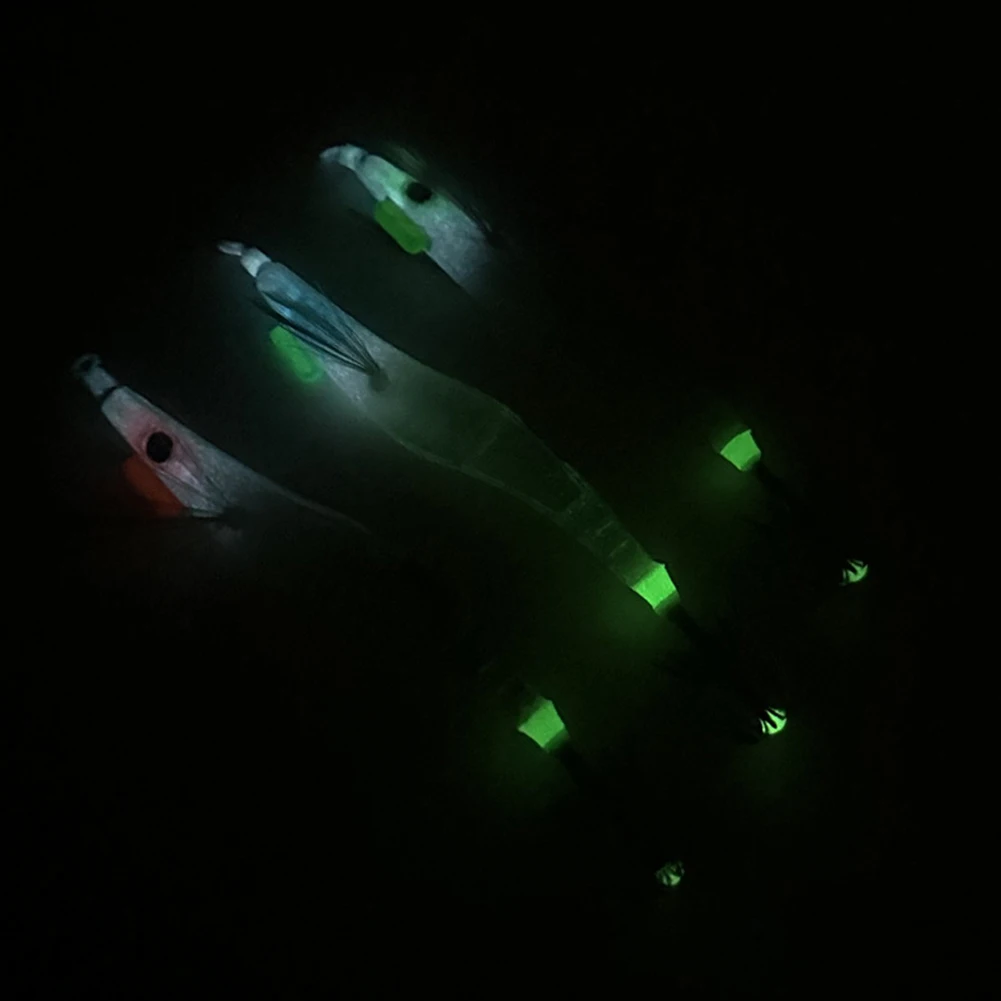 1-20Pcs 4.7g Sinker Squid Jig Fishing Lure Squid Hook For Wooden Luminous Octopus Shrimp Cuttlefish Hard Fishing Bait Wobbler