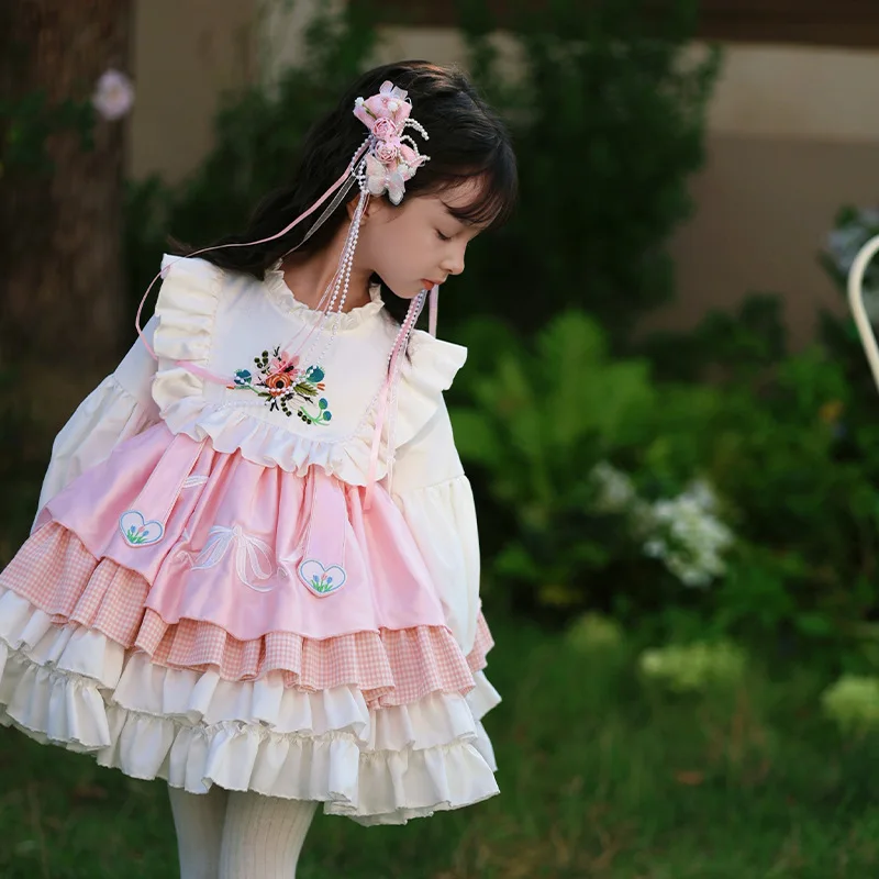 New Children's Lolita Princess Dress Girl's Birthday Ball Wedding Evening Dress