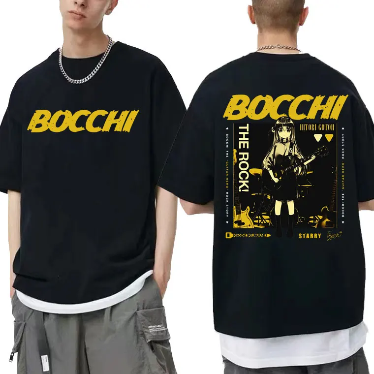

Anime Bocchi The Rock Print T Shirt Short Sleeve Men Women Kawaii Manga Casual T-shirts Hitori Gotoh Kessoku Band Graphic Tshirt