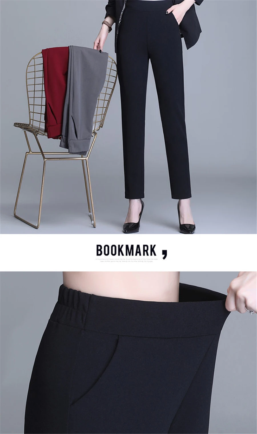 Women High Waist Suit Pants Spring Autumn Elastic Harem Pants Large Size Korean Fashion Casual Trousers Spring Autumn Leggings white pants