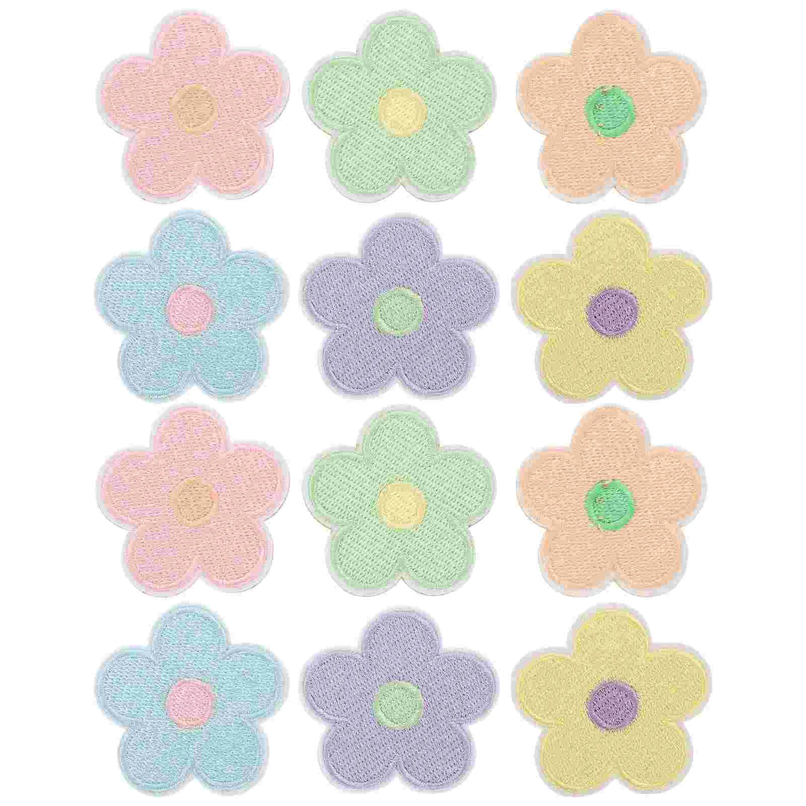 

Flower Embroidery Patch Iron Appliques for Clothing Patches Birthday Decoration Girl