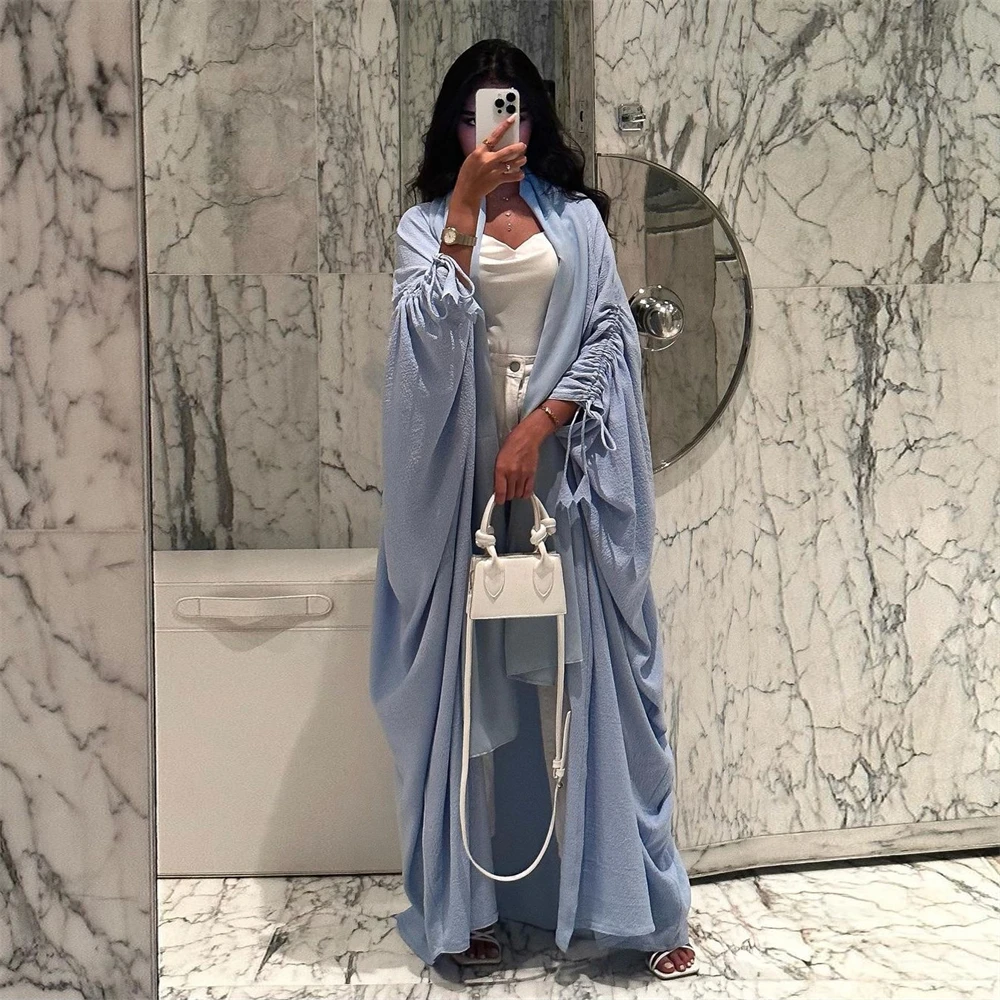 

Batwing Sleeve Cardigan Robe Modest Muslim Dubai Kimono Open Abaya Dress Eid Woman Islamic Clothing Abayas Prayer Dresses Kaftan