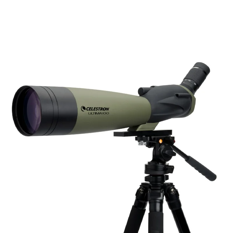 

Celestron-Ultima 100 Spotting Scope, Wide Angle Zoom, Ocular Multi-coated Water and Nebula-Free Bak-4 Monoculars, 22-66x100mm