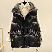 Plus Size Loose Women's Vest Padded Cotton Jacket Thickened Autumn Winter Ins Style Outerwear for plus Size Women