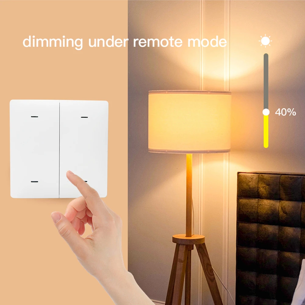 Беспроводной кнопочный переключатель Tuya Smart ZigBee, контроллер с дистанционным регулятором яркости для автоматизации дома, клавиш (art.: 3920c28e8a040) - 3920c28e8a040