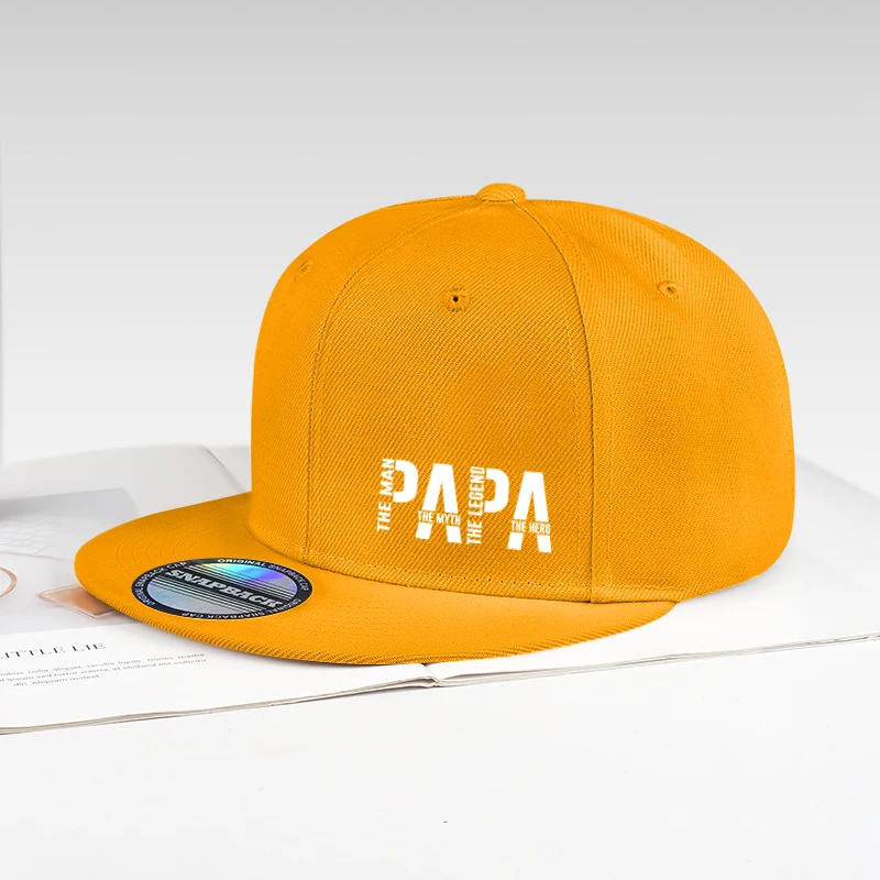 Fun Dad Hero Printed Flat-Brim Cap | Adjustable Sun Hat | Versatile Men's Baseball Cap—Perfect Father's Day Gift