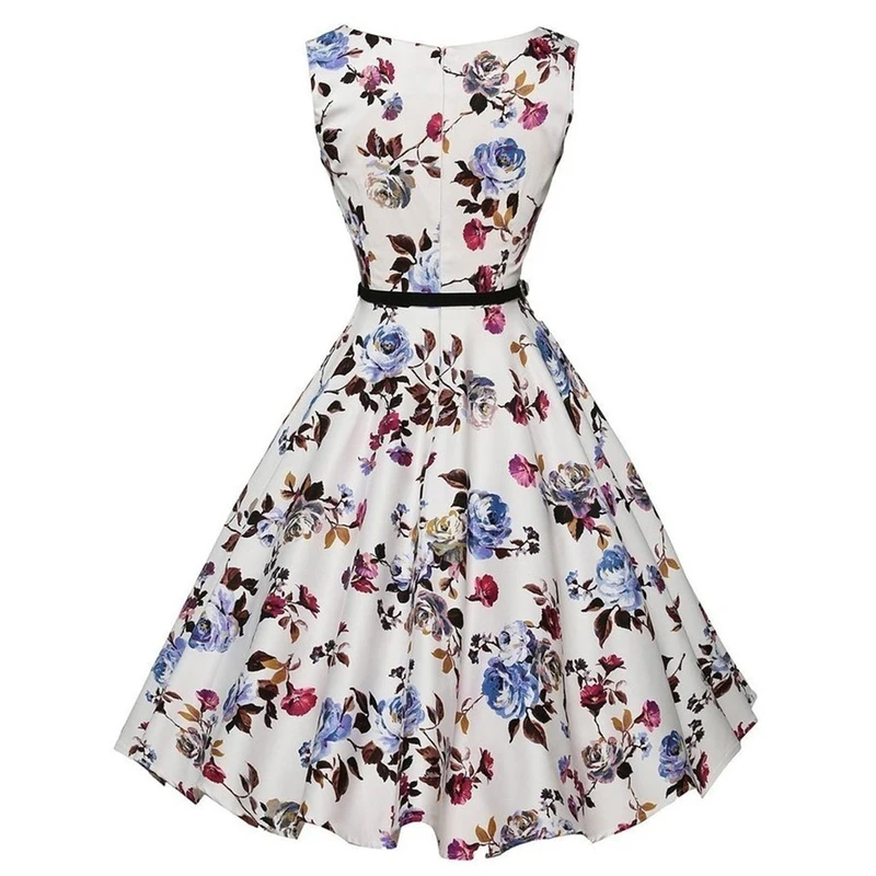 Vestidos Dress Clothing Floral Robe Retro Swing Vintage Rockabilly Dresses