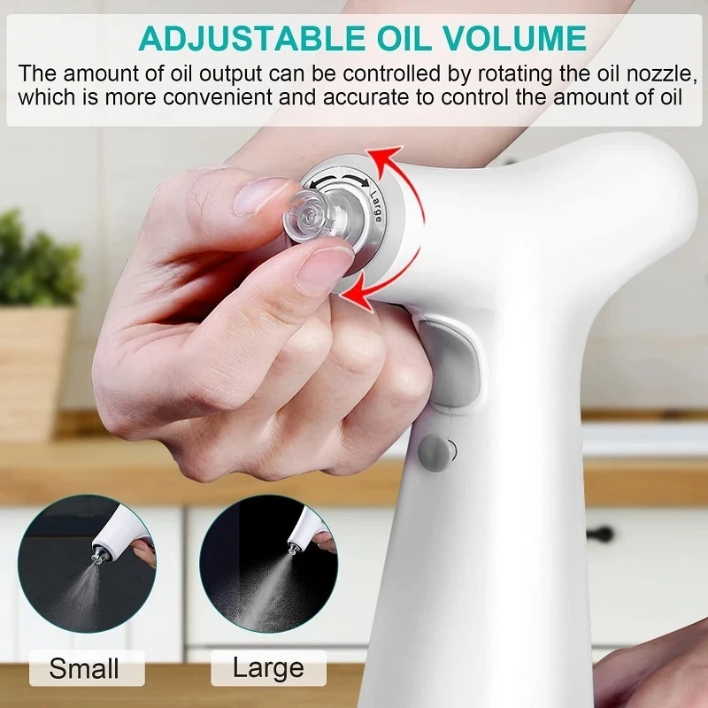 New Electric Oil Spray Bottle Dispenser USB Charging Two Spray Models Soy Sauce Jar Vinegar Storage for Kitchen Cookin