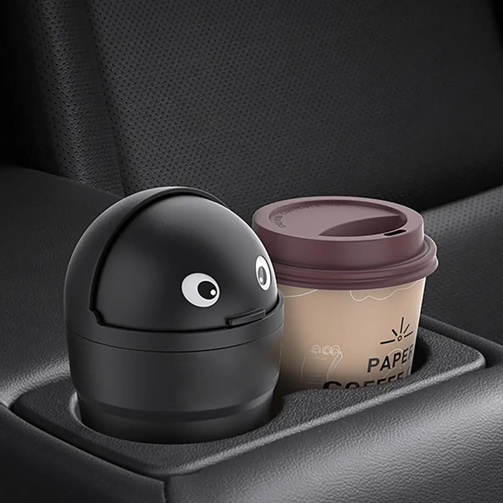 Universal Car Trash Can Auto Organizer Storage Box car trash can car trash bag with Swing Lid Cute Mini Automotive Leakproof Vehicle Trash Bin for Car