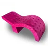 S-shaped Eyelash Tattoo Bed  Facial Care Massage Bed  Curved Leather Velvet Buckle Design  Beauty Salon 4