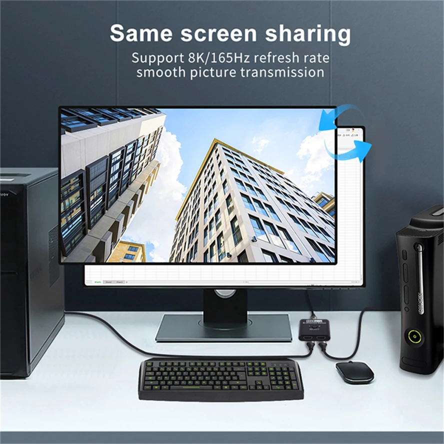 4K 60Hz HDMI-Compatible Switch Splitter Bi-Direction 1x2/2x1 HDMI-compatible Switcher 2 in1 Out for PS4 TV Box Switcher Adapter