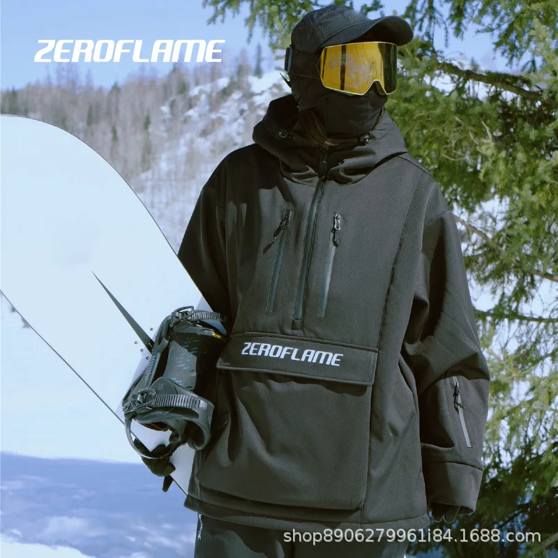 3L Ski Wear Women Man Hooded Sweater Reflective Trend Ski Coat Thickened Warmth and Waterproof Equipment Jacket Women ski jacket