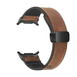 Premium Genuine Leather Watch Strap - Elegant Bracelet - Galaxy Watch Ultra (Dark Brown)