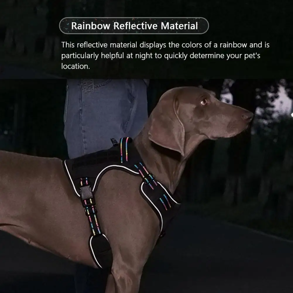 

Светоотражающая тактическая шлейка для собак, двухслойный строительный ремень для ночной безопасности