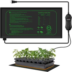 Indoor Plant Germination Heating Pad with Digital Thermostat - Black