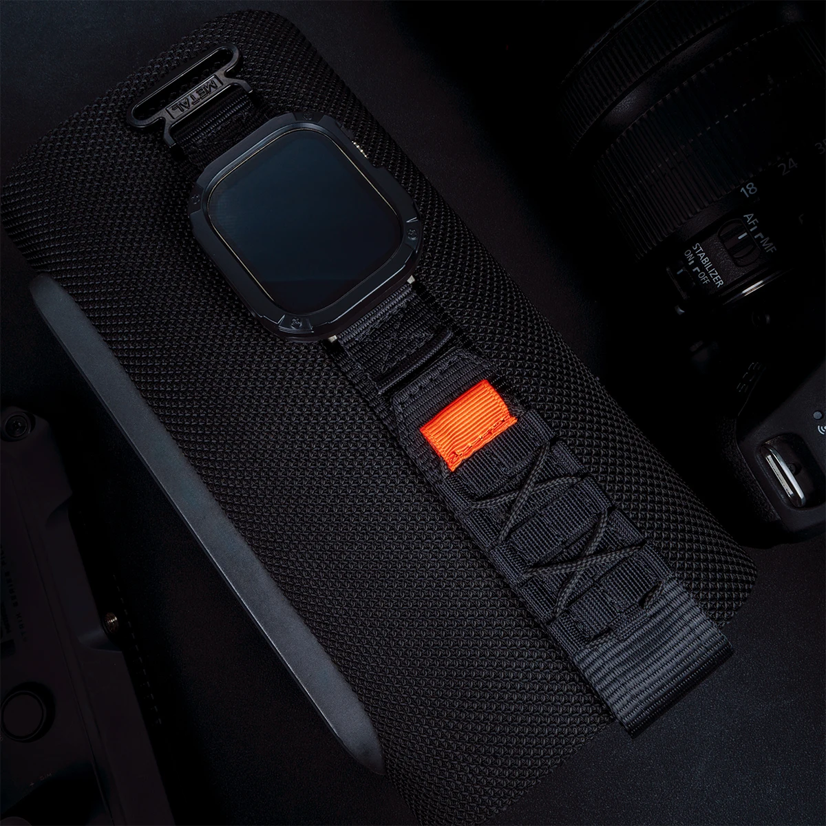 Enhanced Tactical Nylon Strap with TPU Anti-Drop Case