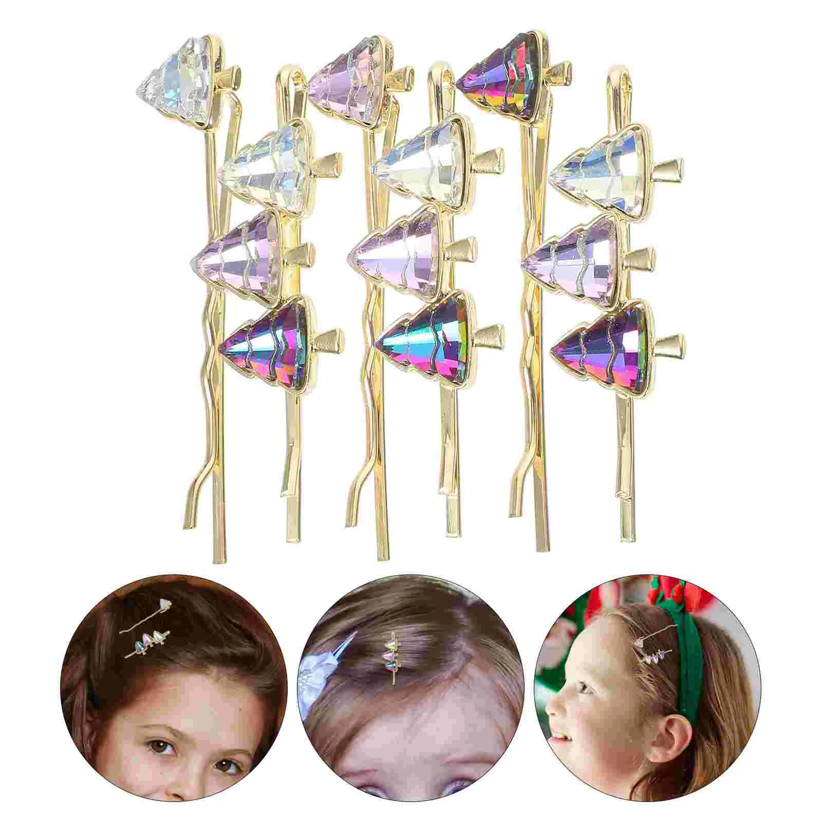 

Metal Bobby Pin Christmas Hair Accessories Girls Vintage Small Thin Clips Holder
