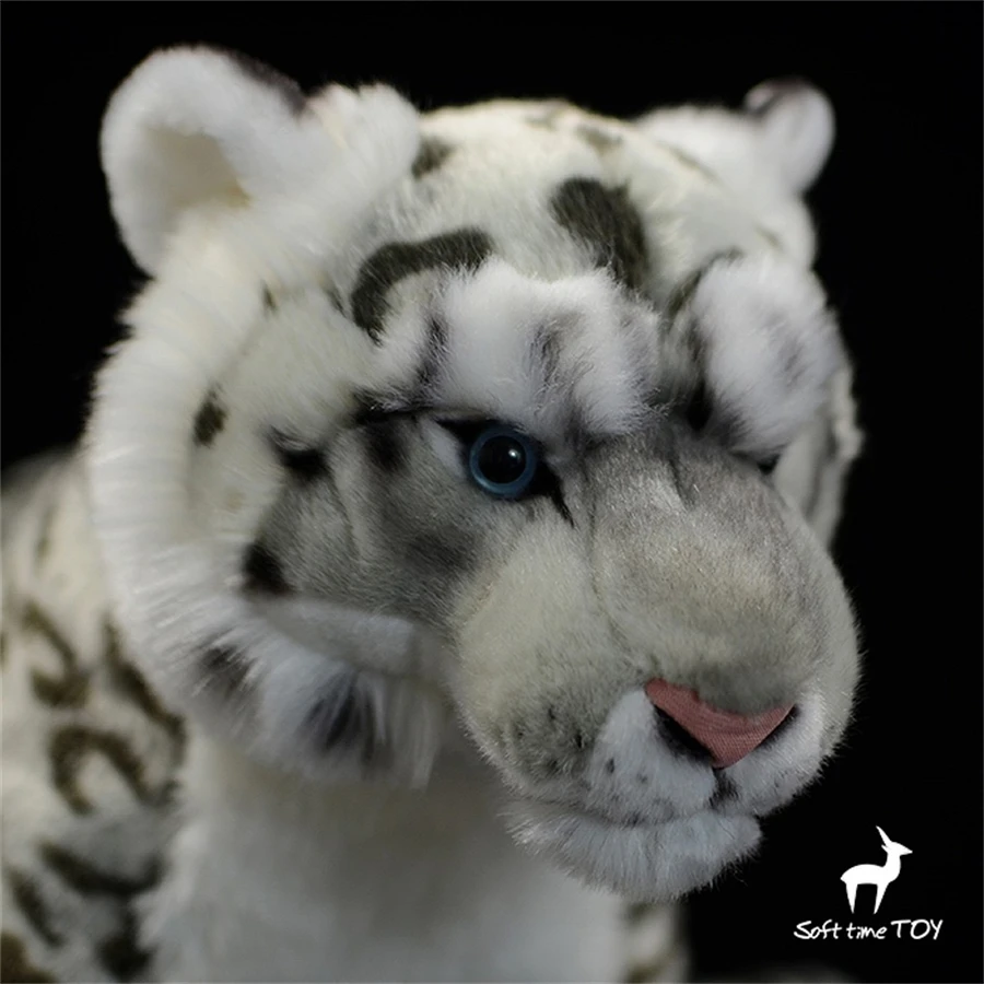 Snow Leopard High Fidelity Anime Cute Plushie Snow Panther Plush Toys Lifelike Animals Simulation Stuffed Doll Kawai Toy Gifts 4