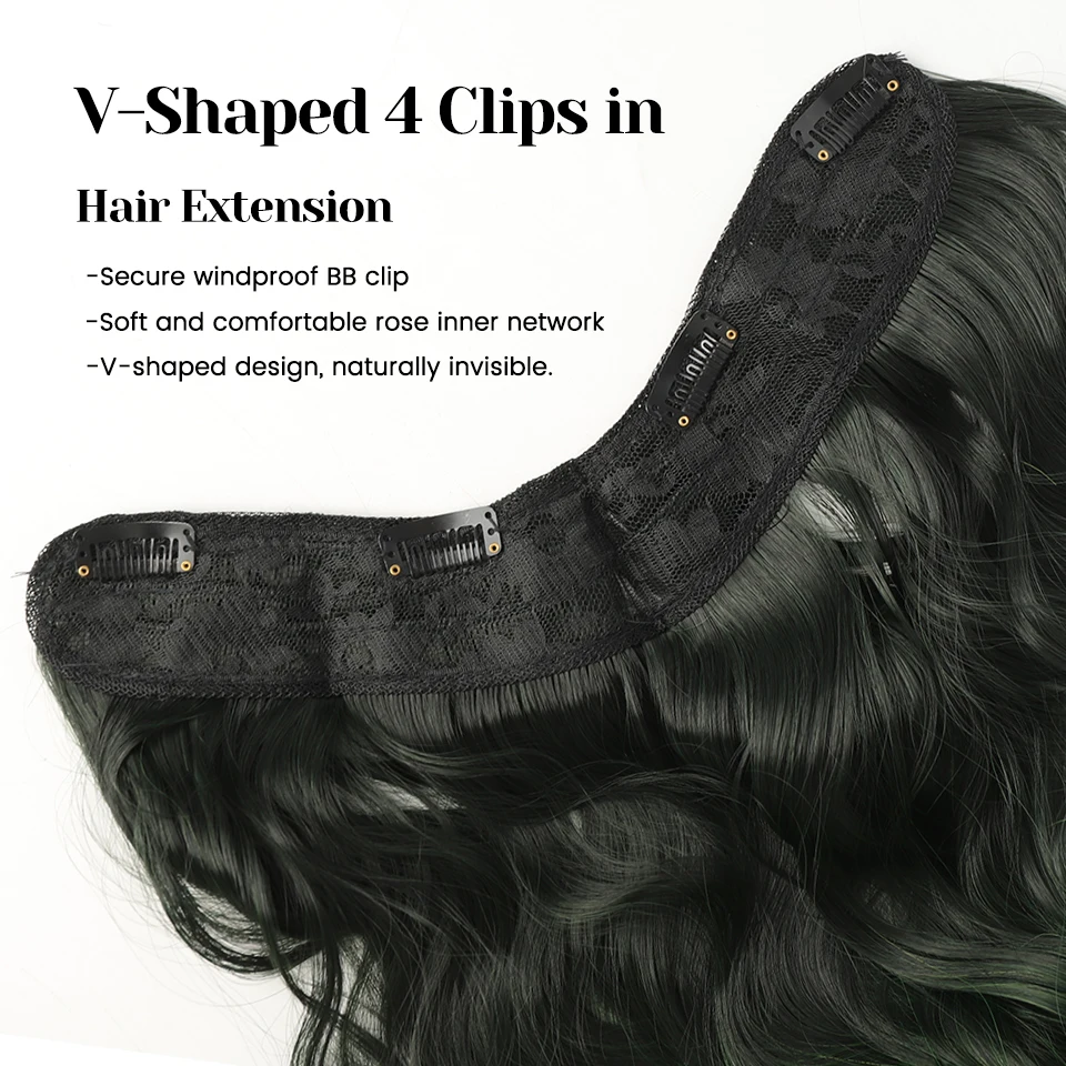 Synthetic Curly Invisible Wig for Women