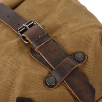 Sacoche Vintage pour moto, sac latéral étanche en toile de cire d'huile, sac suspendu pour petite boîte à outils suspendue pour vélo électrique 6