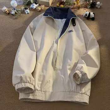 Deeptown 여성용 오버사이즈 빈티지 재킷, 일본 패션, 하라주쿠 바람막이 Y2k 스트리트웨어, 한국 코트, 가을 트렌드 히피