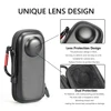 Case for Insta360 X4 Accessories PU Portable Carrying Case Anti-scratch Travel Storage Case with Carabiner Portable Storage Bag 3