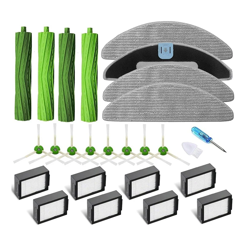 

26Pcs Replacement For Irobot Roomba Combo I5, I5+, J5, J5 Plus Spare Parts Main Side Brush Filter Mop