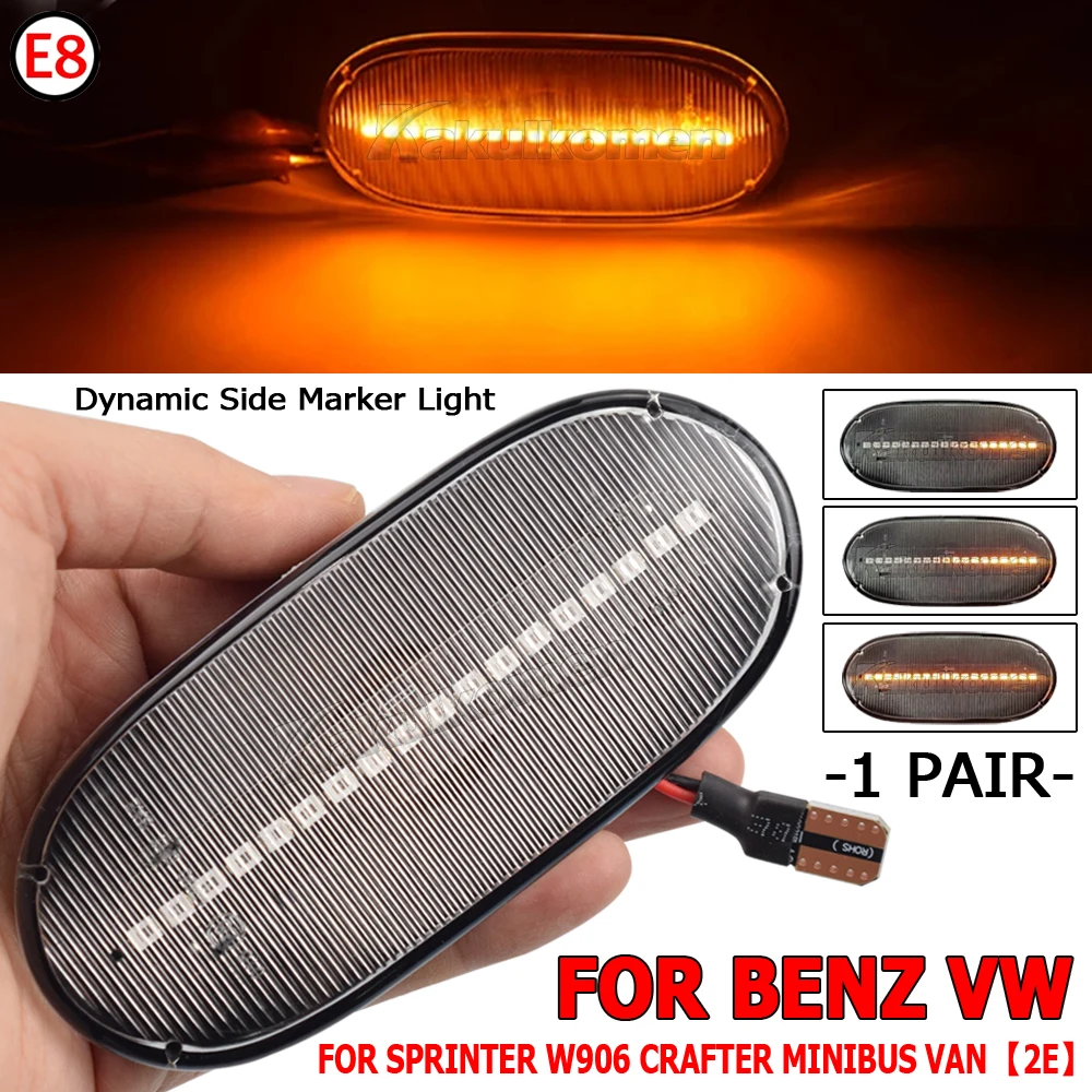 ޸   W906 2006-2018 VW Crafter 2006-2016  LED ̳ Ŀ,  õ, ̵ Ŀ , 2x