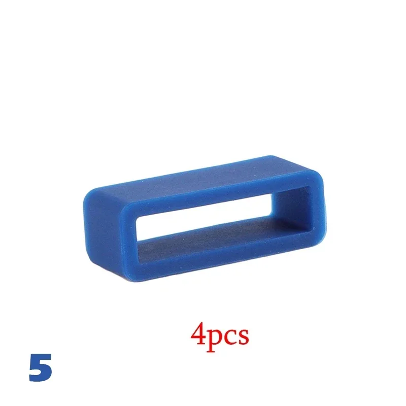 Rubber Silicone Watch Band Keeper Loops - Set of 4 Strap Security Holders