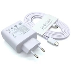 High - Speed 45W USB - C Fast Charging Wall Adapter with PD 3.0 Technology - White EU and Cable