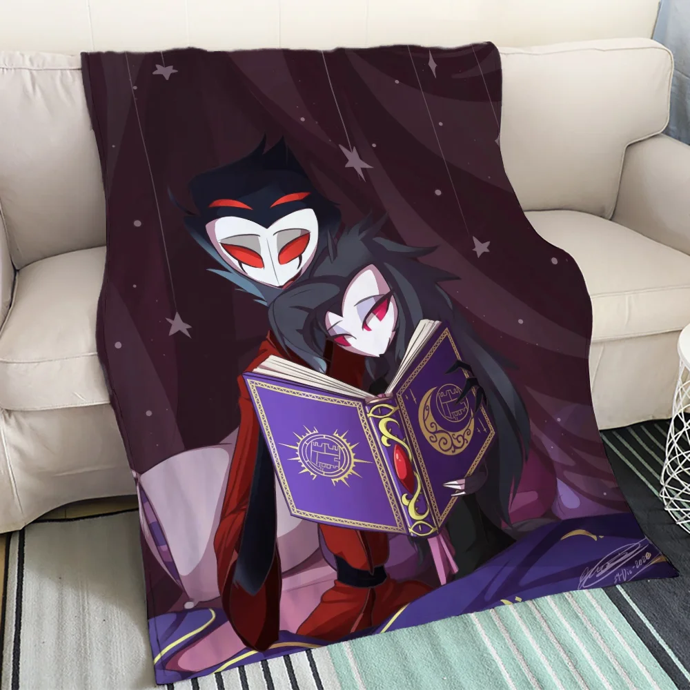 Designer Throw Blanket for Sofa Luxury Bedding Helluva Boss Fluffy Soft Blankets Sofa Decoration Bed Blanket 150cm X 200cm Knee 5