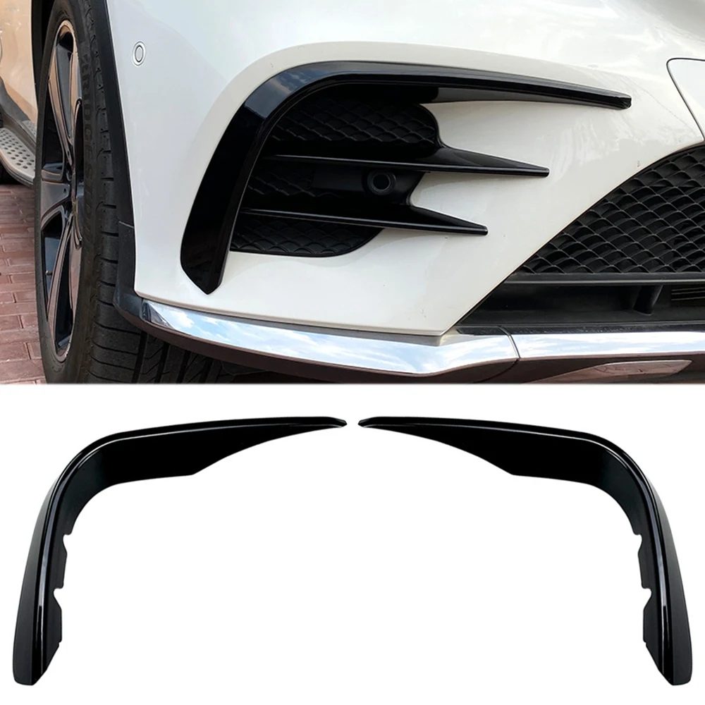 

Front Bumper Splitter Spoiler Fog Light Canard for Mercedes-Benz GLC-Class X253 2016-2019 GLC260 300 GLC43 AMG Black