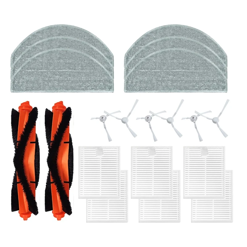 

Запасные части для робота-пылесоса Xiaomi E10 E12 E10C C103, сменные детали, аксессуары, боковая щетка, фильтр, насадка на швабру