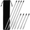 8 Pcs Drainer Wine Glass Rack Dishwasher Holder for Bottles Rod Insert Stainless Steel Support Travel Drying 1