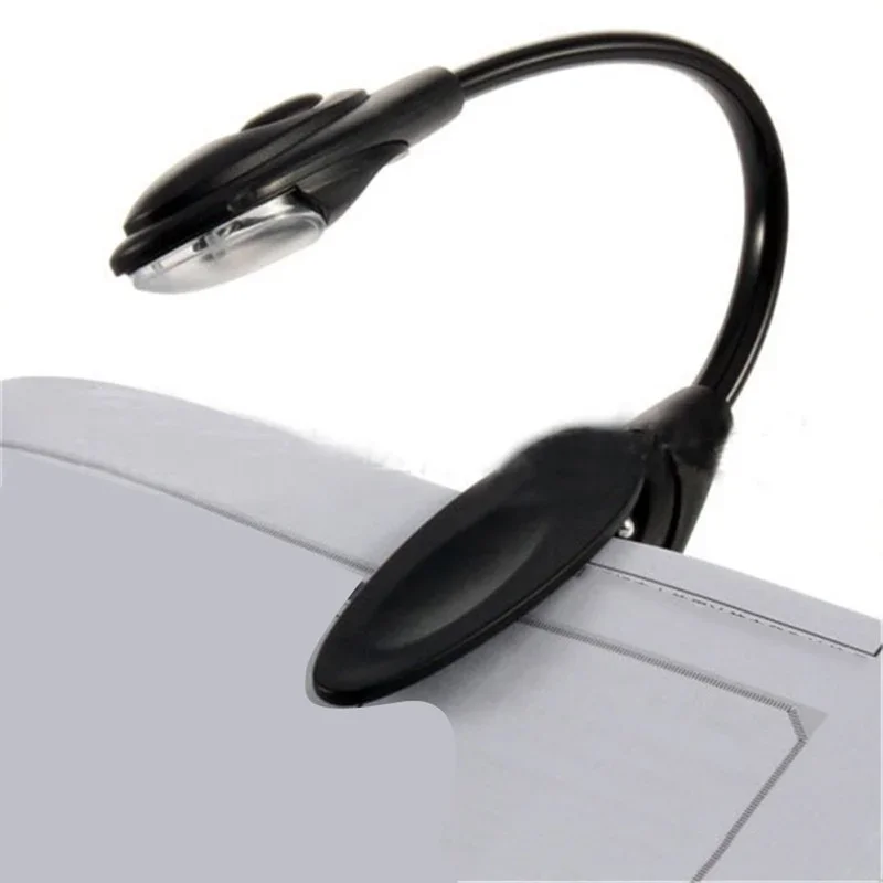 Reading Clip Light on Book Black Battery Chargeable Flexible Led Eye Protection Reading Night Lights Mini Portable Student Lamp