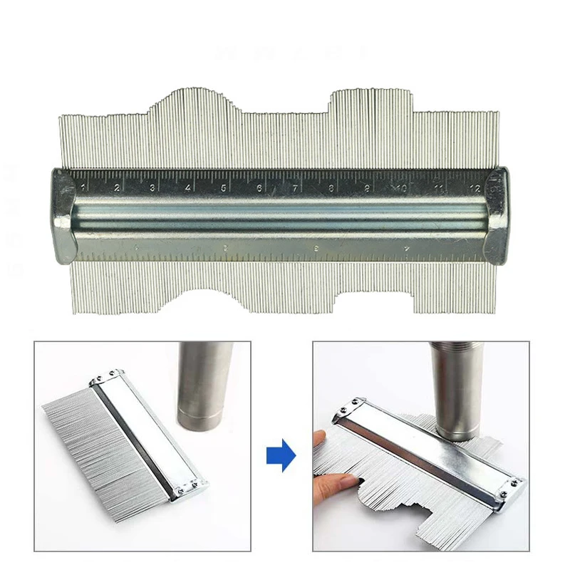 125mm 모양 테이커 금속 윤곽 게이지 불규칙한 윤곽 측정 게이지 목공 측정 모조 게이지