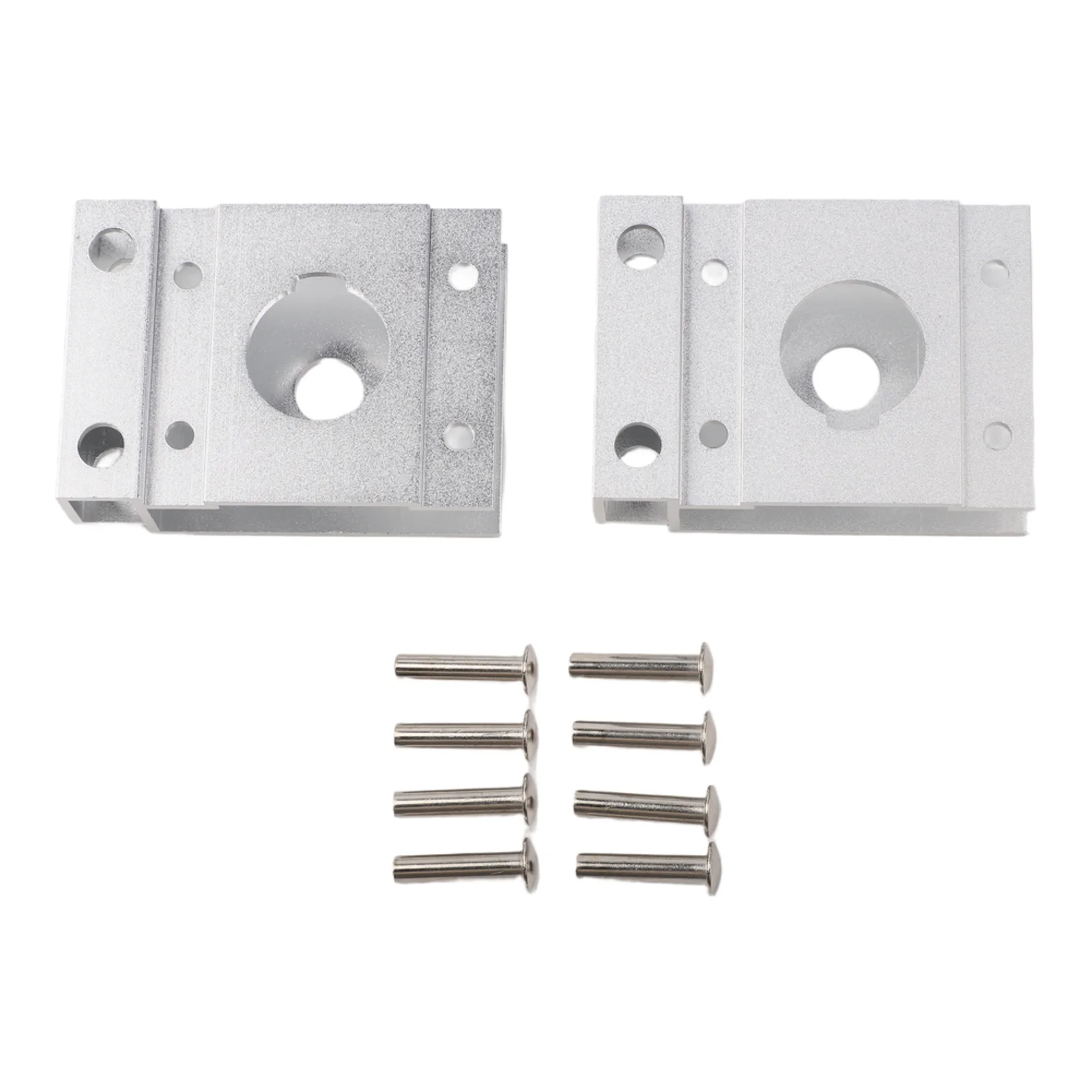 2 Stück Campingtisch für IGT-Tisch, teleskopische Beinbefestigung, silberner Verbinder aus Aluminiumlegierung, silbernes Scharnier, Ersatz für praktisches Zubehör – Detail 3