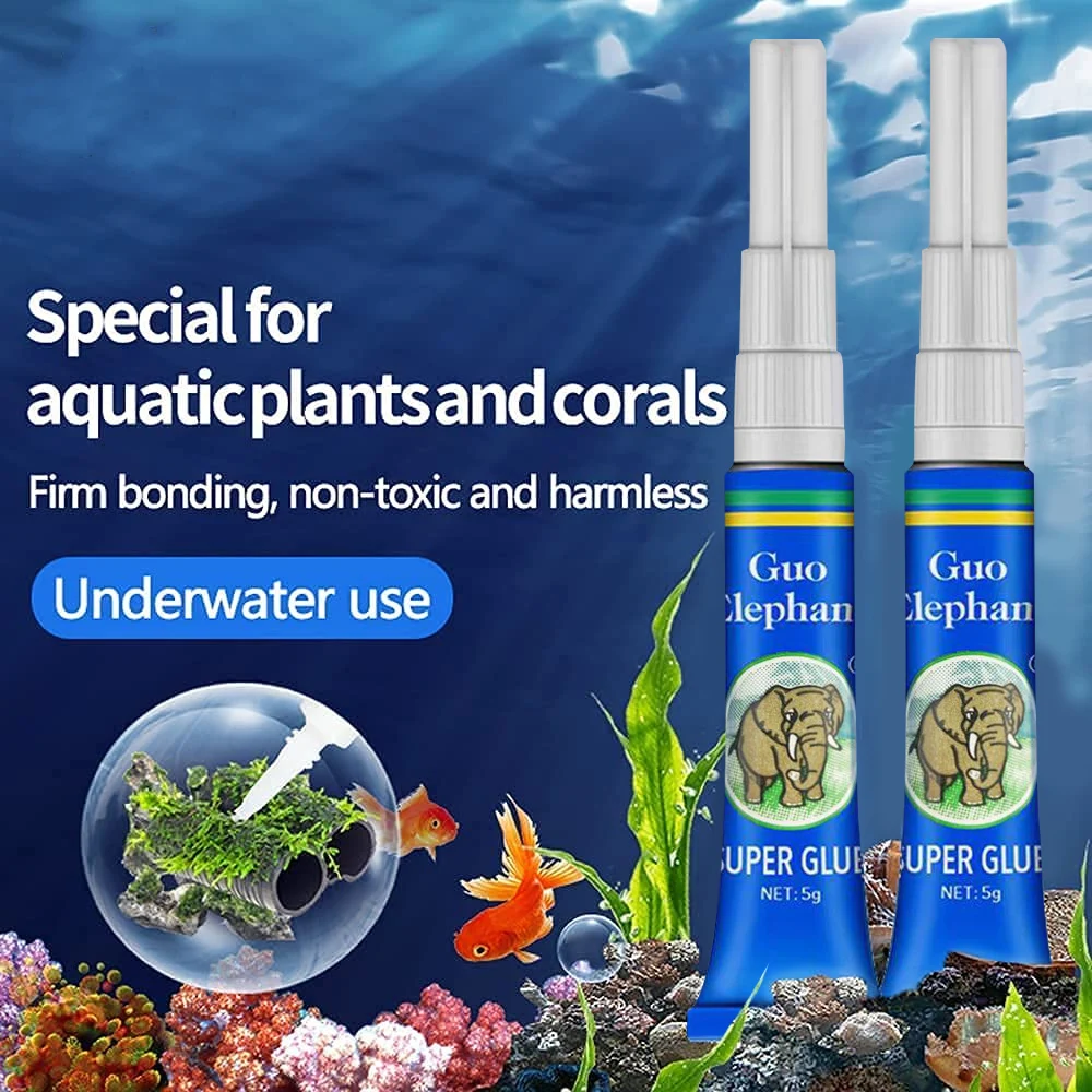 Aquarium Glue Instant Adhesive Multi-Purpose Aquarium Moss Glue for Plants And Cora Underwater Decorationls