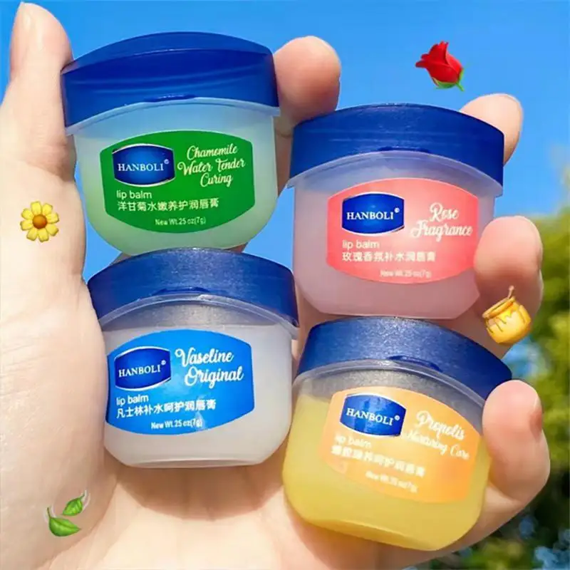 4pcs Vaseline Moisturizing Lip Balm Set Hydrating Nourish Reduce Lip