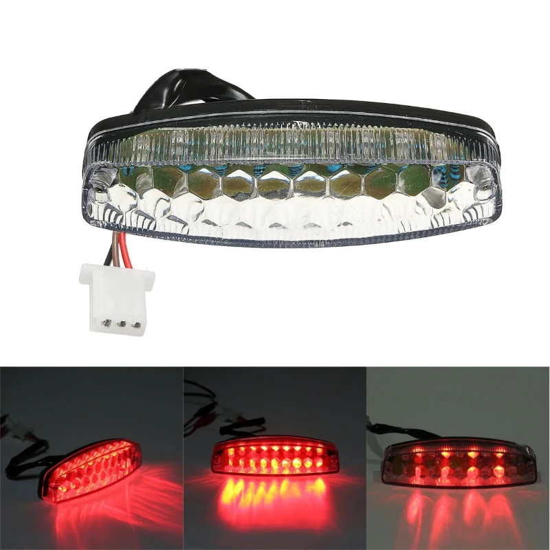 

LED 3 Wire 12V Brake Stop Light License Taillight Red for ATV Off Road Motorcycle Signal Lamp Accessories Car Lights