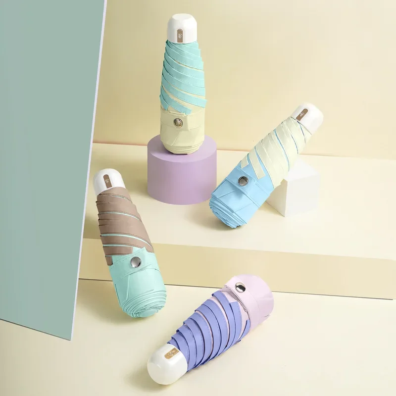 Sun Umbrella Small and Portable Capsule Umbrella Female Sun and Rain Dual Use